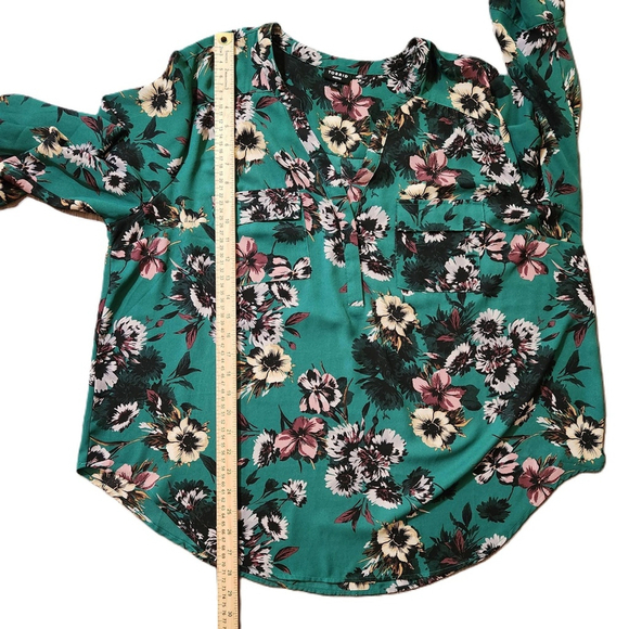 Torrid Green Long Sleeve Tunic Blouse Size 2X - Picture 6 of 8
